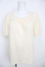 画像1: axes femme / 襟レースカットソー  生成り Y-26-07-01-121-AX-TO-SZ-ZY (1)