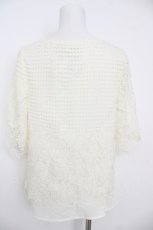 画像2: axes femme / 花レーストップス  生成り Y-26-07-01-122-AX-TO-SZ-ZY (2)