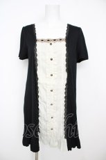 画像1: axes femme / 縦切り替えブロッキングチュニック  黒 Y-26-07-01-124-AX-TO-SZ-ZY (1)