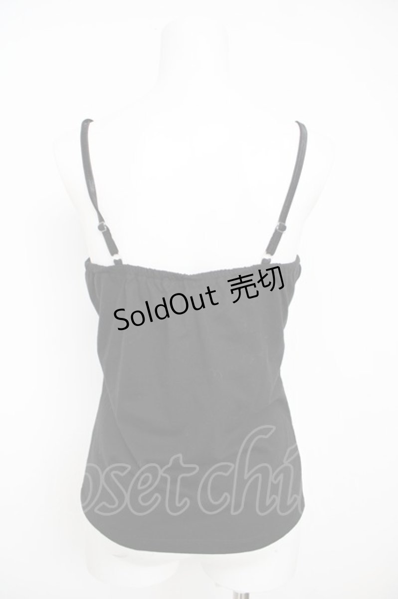 画像2: axes femme / バラ×ビジューキャミソール  黒 Y-26-07-01-127-AX-TO-SZ-ZY (2)