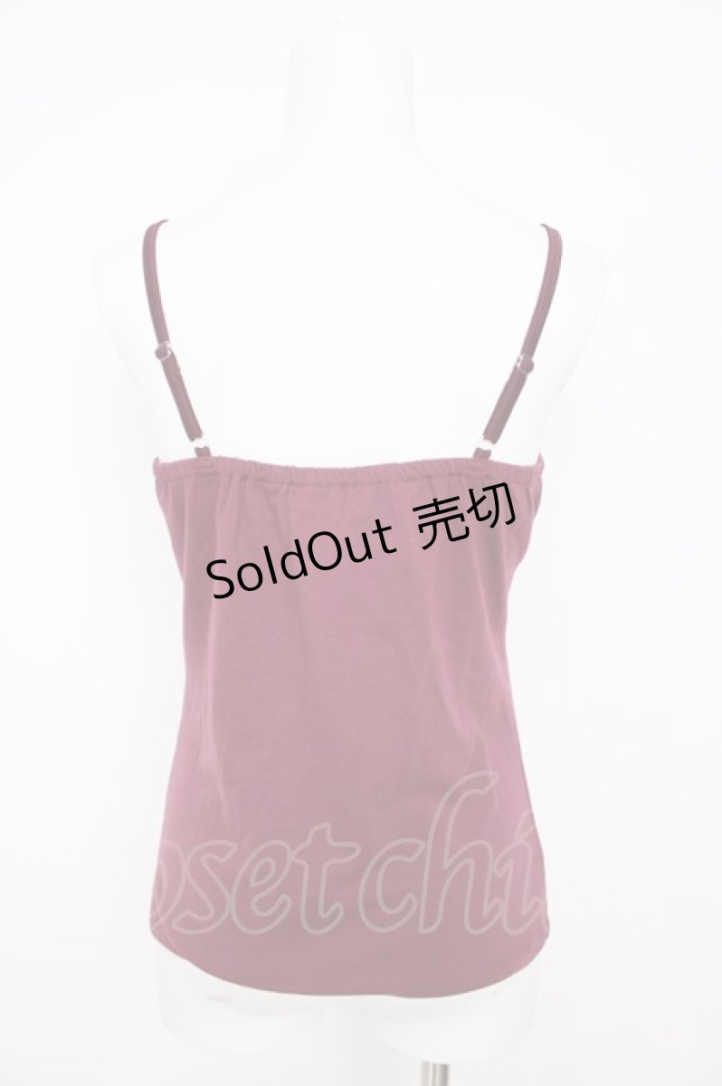 画像2: axes femme / バラ×ビジューキャミソール  ワイン Y-26-07-01-128-AX-TO-SZ-ZY (2)