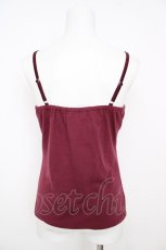 画像2: axes femme / バラ×ビジューキャミソール  ワイン Y-26-07-01-128-AX-TO-SZ-ZY (2)