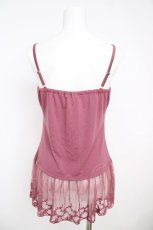 画像2: axes femme / ローズガーデンロングキャミ  ピンク Y-26-07-01-129-AX-TO-SZ-ZY (2)