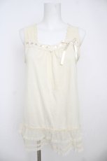 画像1: axes femme / ハシゴレースタンク  生成り Y-26-07-01-137-AX-TO-SZ-ZY (1)