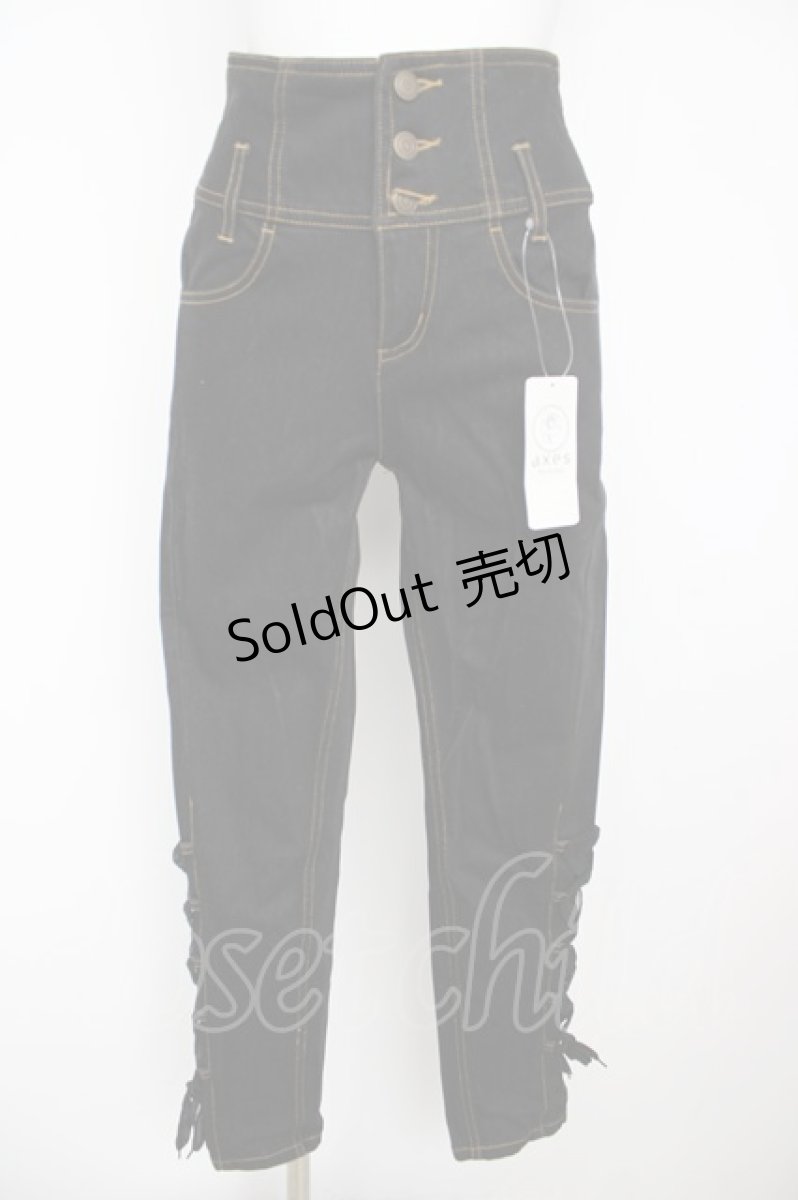 画像1: axes femme POETIQUE / ハイウエストデニムパンツ  黒 Y-26-07-01-151-AX-PA-SZ-ZY (1)