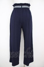 画像2: axes femme / 裾刺繍麻調パンツ  紺 Y-26-07-01-166-AX-PA-SZ-ZY (2)