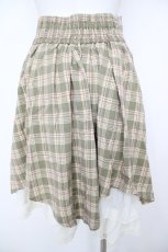 画像2: axes femme POETIQUE / レースアップイレヘムスカート  グリーン Y-26-07-01-168-AX-SK-SZ-ZY (2)