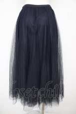 画像2: axes femme / ロングチュールスカート  紺 Y-26-07-01-178-AX-SK-SZ-ZY (2)