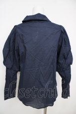 画像2: axes femme / ２wayボリューム袖ブラウス  紺 Y-26-07-01-026-AX-BL-SZ-ZY (2)