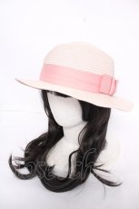 画像1: m petit by misako / ストローハット  ピンク Y-26-07-03-065-LO-AC-SZ-ZY (1)