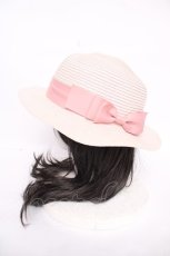画像2: m petit by misako / ストローハット  ピンク Y-26-07-03-065-LO-AC-SZ-ZY (2)