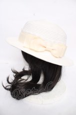 画像2: m petit by misako / ストローハット  生成り Y-26-07-03-066-LO-AC-SZ-ZY (2)