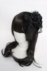 画像1: Moi-meme-Moitie / 薔薇ヘッドドレス  ブラック Y-26-07-03-072-MO-AC-SZ-ZY (1)