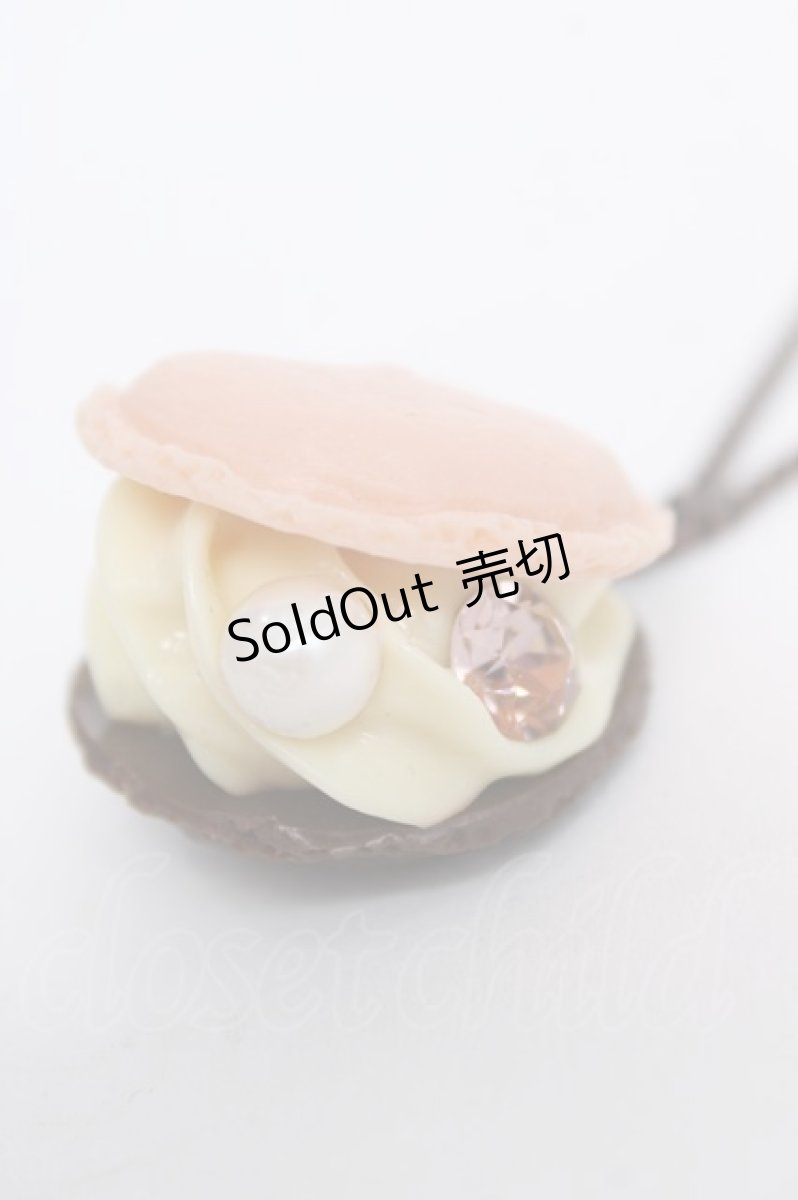 画像1: Q-pot. / ストロベリーチョコレートマカロンネックレス  ストロベリーチョコレート Y-26-07-03-007-QP-AC-SZ-ZY (1)