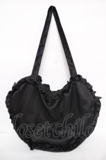 画像2: ATELIER PIERROT / Lace up Ribbon Heart Bag  黒 Y-26-07-03-087-EL-BG-SZ-ZY (2)