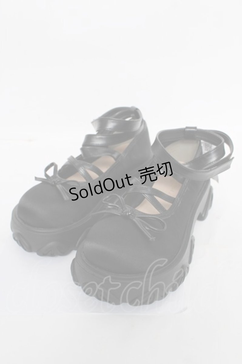 画像1: axes femme POETIQUE / サテンバレエシューズ s 黒 Y-26-07-03-100-AX-SH-SZ-ZY (1)