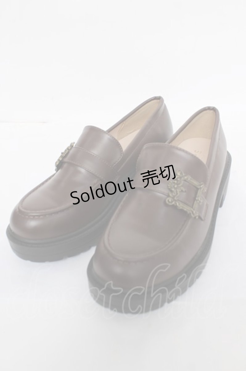 画像1: axes femme / ベルトデザインローファー L 茶 Y-26-07-03-106-AX-SH-SZ-ZY (1)
