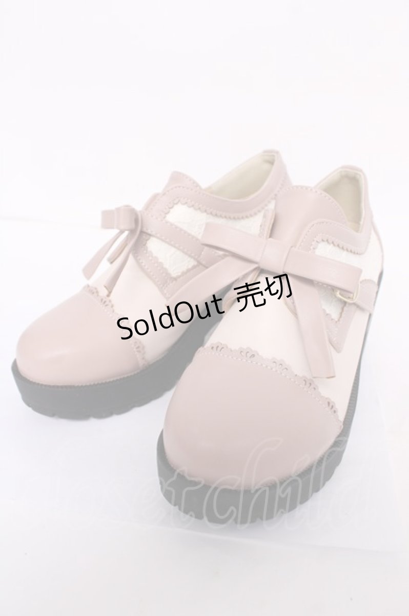 画像1: axes femme / レース切替シューズ M ピンク Y-26-07-03-107-AX-SH-SZ-ZY (1)