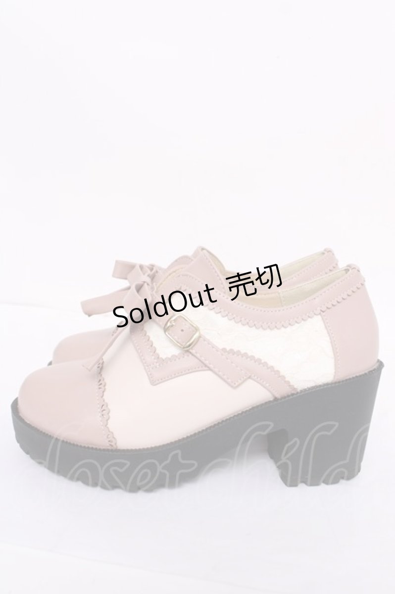 画像2: axes femme / レース切替シューズ M ピンク Y-26-07-03-107-AX-SH-SZ-ZY (2)
