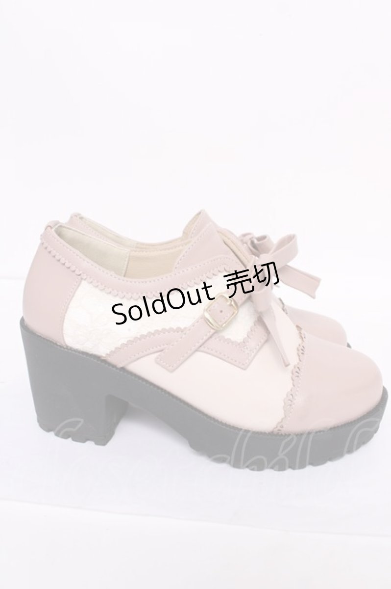 画像4: axes femme / レース切替シューズ M ピンク Y-26-07-03-107-AX-SH-SZ-ZY (4)