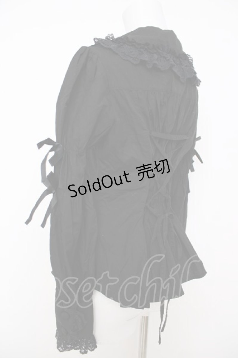 画像4: metamorphose / 綿混レースブラウス【2004】  黒 Y-26-07-03-113-ME-BL-SZ-ZY (4)