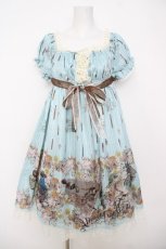 画像1: ALICE and the PIRATES / Victorian tear bottle柄ワンピース  サックス Y-26-07-03-122-PA-OP-SZ-ZY (1)