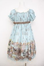 画像2: ALICE and the PIRATES / Victorian tear bottle柄ワンピース  サックス Y-26-07-03-122-PA-OP-SZ-ZY (2)