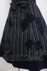 画像4: metamorphose / 別珍×ストライプジャンパースカート【2009】  グリーン×ネイビー Y-26-07-03-136-ME-OP-SZ-ZY (4)