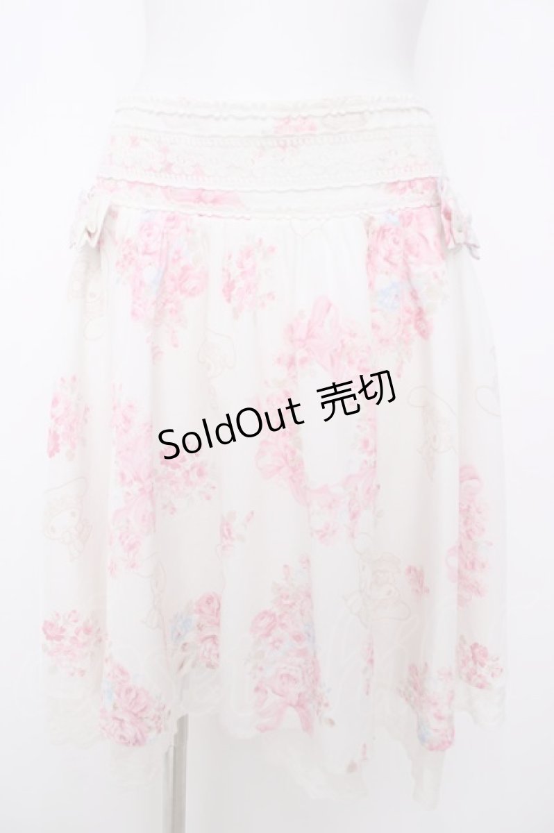画像1: LIZ LISA / 渋谷109限定マイメロ×フラワーおめかしスカート 0 オフシロ Y-26-07-03-145-LO-SK-SZ-ZY (1)