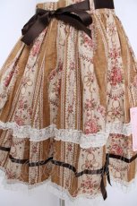 画像3: metamorphose / アンティークブーケ柄スカート【2006】  オールドブラウン Y-26-07-03-148-ME-SK-SZ-ZY (3)