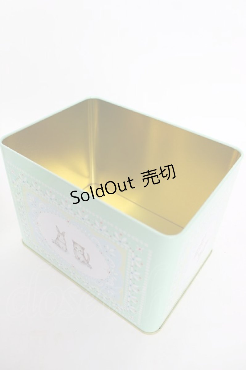 画像2: Franche Lippee / うさぎとねこの缶BOXとタオルハンカチ/ノベルティ  グリーン Y-26-07-03-044-LO-ZA-SZ-ZY (2)