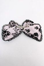 画像2: metamorphose / ラインストーン付リボンバレッタ【2009】  バラフロッキー/ピンク Y-26-07-03-055-ME-AC-SZ-ZY (2)