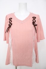 画像1: axes femme / レースアッププルオーバー M ピンク Y-26-07-05-046-AX-TO-SZ-ZY (1)
