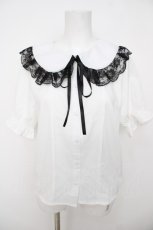 画像1: MA*RS / 襟レースブラウス  白 Y-26-07-05-050-GO-BL-SZ-ZY (1)