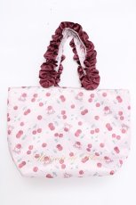 画像1: Maison de FLEUR / サクランボフリルハンドルトートバッグ  ピンク Y-26-07-05-007-LO-BG-SZ-ZY (1)