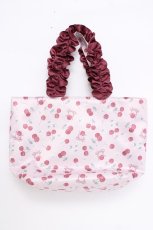 画像2: Maison de FLEUR / サクランボフリルハンドルトートバッグ  ピンク Y-26-07-05-007-LO-BG-SZ-ZY (2)
