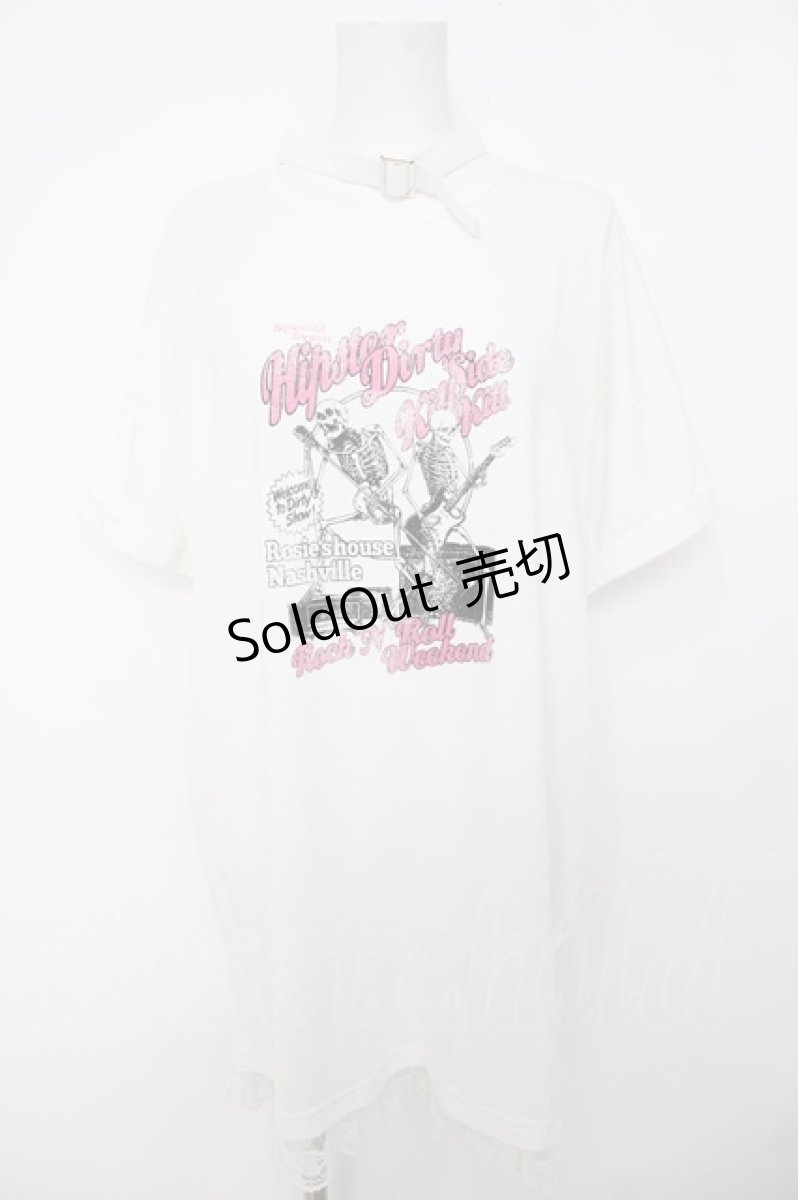 画像1: Ank Rouge / チョーカープリントTシャツ  白 Y-26-07-05-064-CA-TO-SZ-ZY (1)