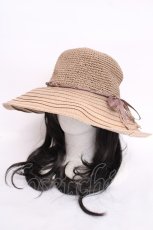 画像1: axes femme / コマ編みＵＶケアハット 57.5cm モカ Y-26-07-05-008-AX-AC-SZ-ZY (1)