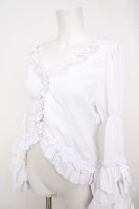 画像3: Vallee lys / Fairy Tale Ruffle Chiffon Bolero  白 Y-26-07-05-076-GO-SH-SZ-ZY (3)