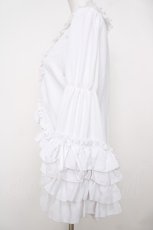 画像4: Vallee lys / Fairy Tale Ruffle Chiffon Bolero  白 Y-26-07-05-076-GO-SH-SZ-ZY (4)
