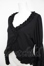 画像3: Vallee lys / Fairy Tale Ruffle Chiffon Bolero  黒 Y-26-07-05-077-GO-SH-SZ-ZY (3)