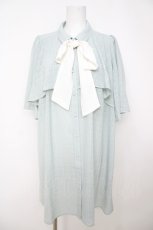 画像1: axes femme / シアーチェックケープ風ワンピース  ミント Y-26-07-05-101-AX-OP-SZ-ZY (1)