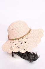 画像4: axes femme / フラワー雑材ハット F ピンク Y-26-07-05-010-AX-AC-SZ-ZY (4)