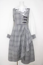 画像1: axes femme / 薔薇×時計刺繍ドッキングワンピース F 黒 Y-26-07-05-114-AX-OP-SZ-ZY (1)