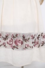 画像3: axes femme NOSTALGIE / ドットドビー刺繍ワンピース M 生成り Y-26-07-05-120-AX-OP-SZ-ZY (3)