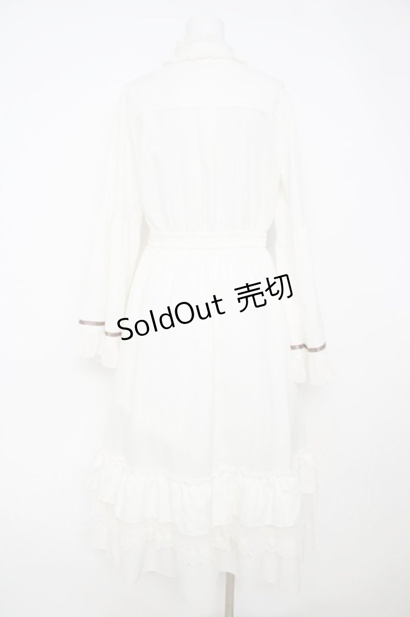 画像2: axes femme / ジャボブローチ付ロングワンピース L 生成り Y-26-07-05-121-AX-OP-SZ-ZY (2)