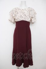 画像1: axes femme / ハイウエストドッキングワンピース F ワイン Y-26-07-05-126-AX-OP-SZ-ZY (1)