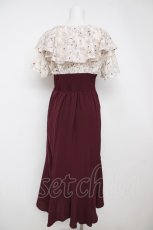 画像2: axes femme / ハイウエストドッキングワンピース F ワイン Y-26-07-05-126-AX-OP-SZ-ZY (2)