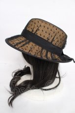 画像2: axes femme / ドットチュールカンカン帽 57.5cm 黒 Y-26-07-05-012-AX-AC-SZ-ZY (2)