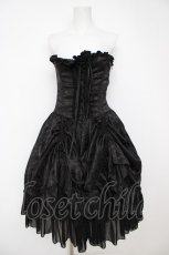 画像1: ATELIER PIERROT / Bustle Corset Dress[Rose Jacquard]  黒 Y-26-07-05-146-EL-OP-SZ-ZY (1)